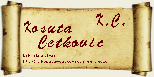 Košuta Ćetković vizit kartica